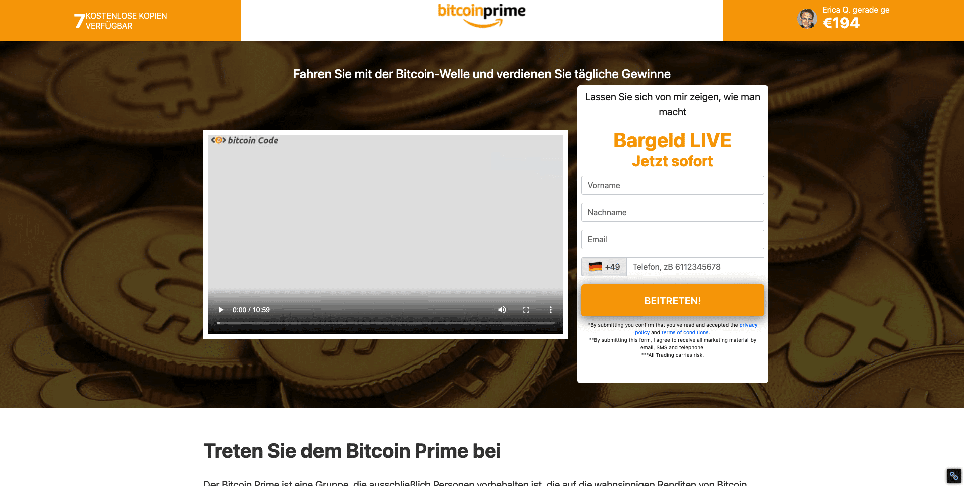 Bitcoin prime