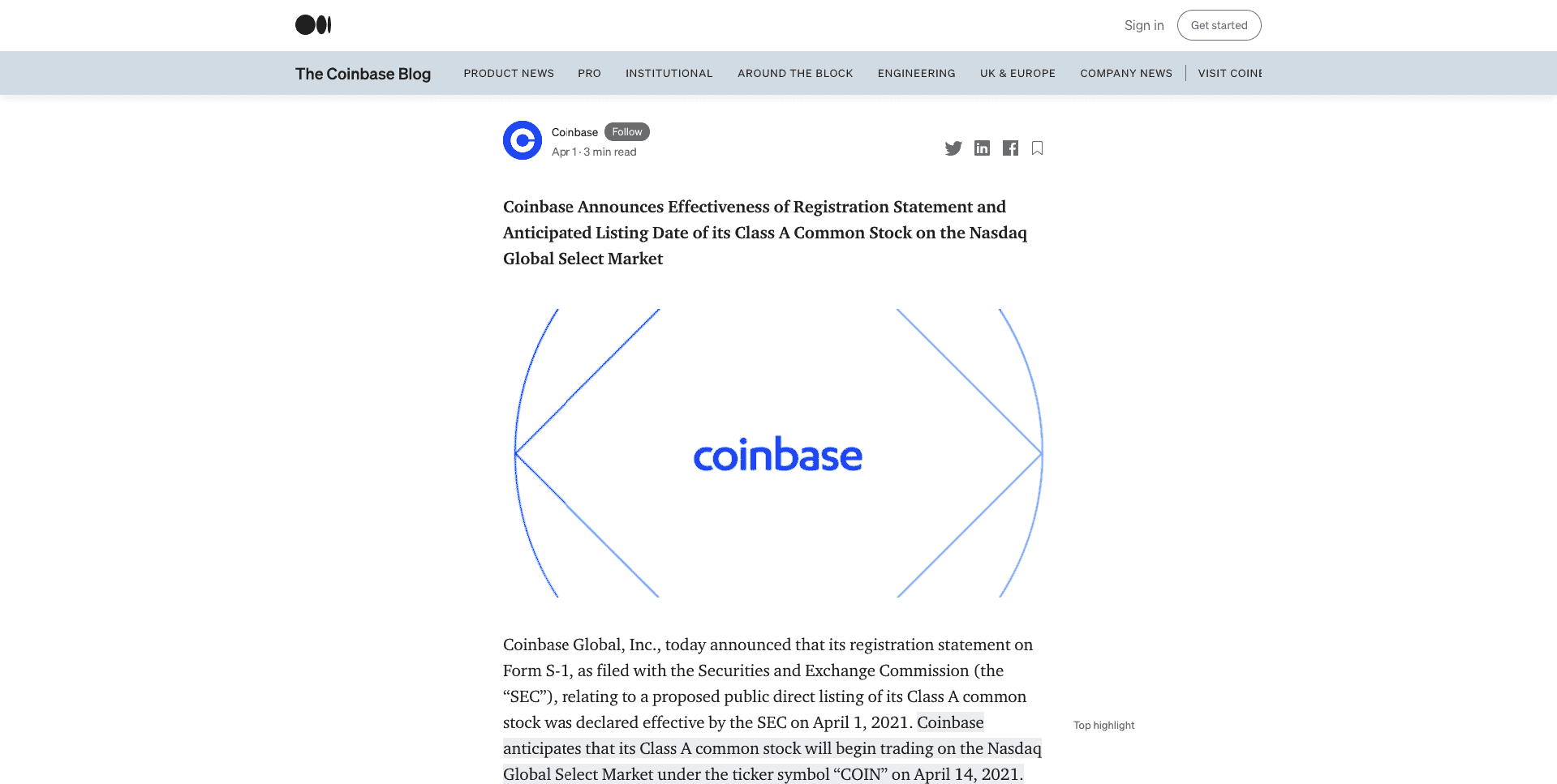 Coinbase IPO