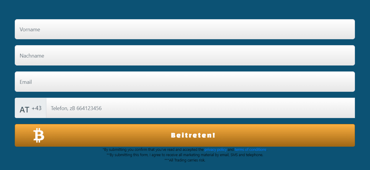 Bitcoin System Registrierung