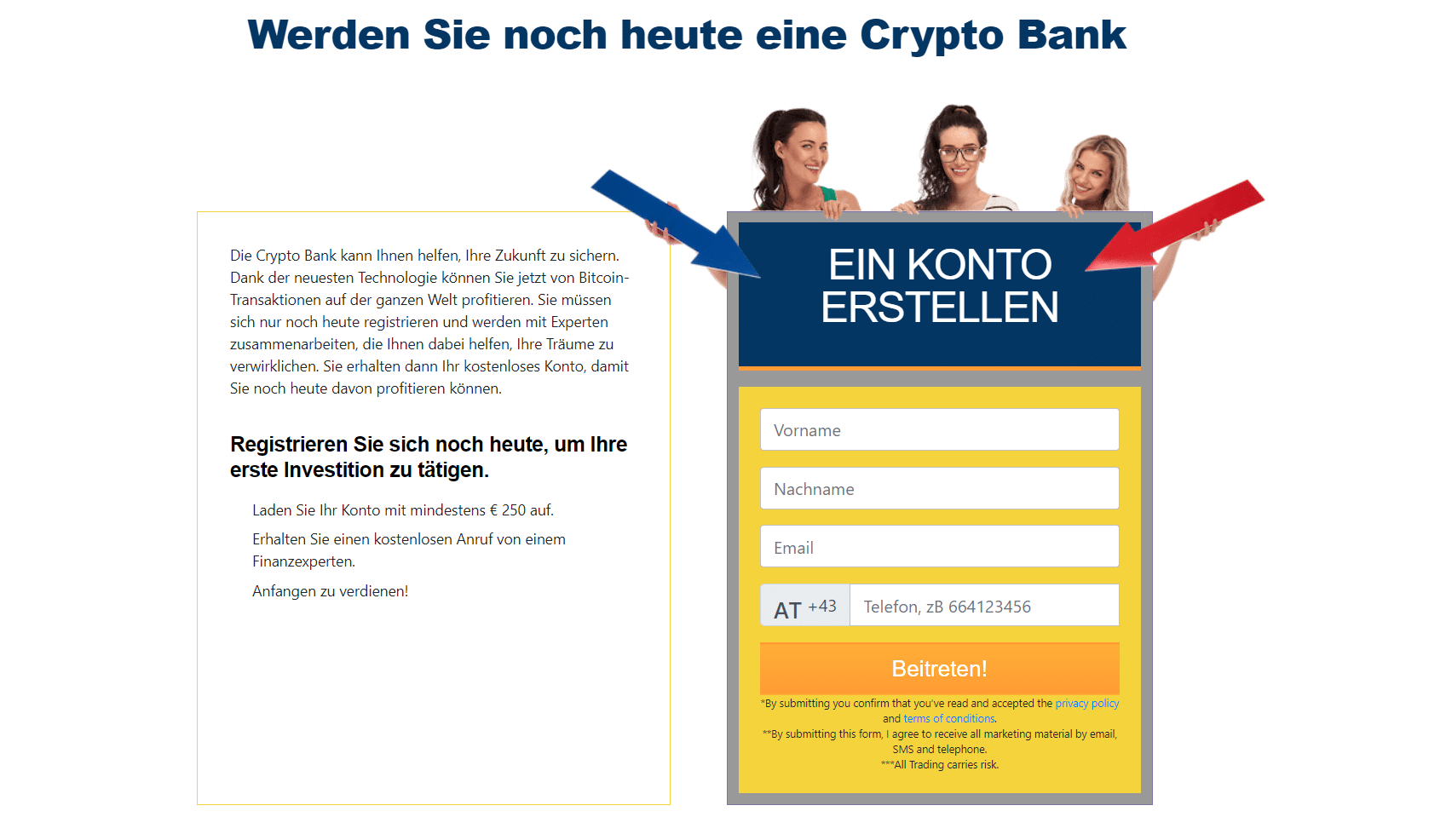 Crypto Bank Anmeldung