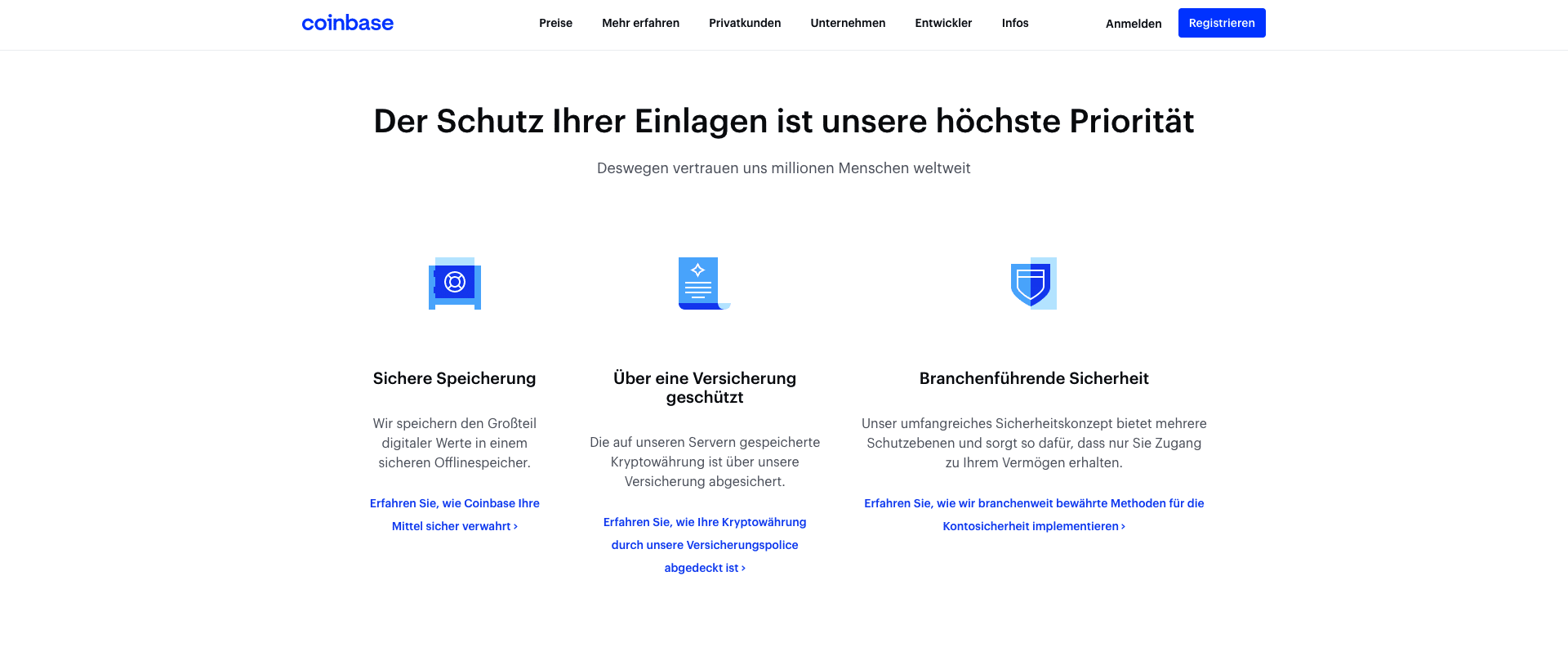 Coinbase Sicherheit