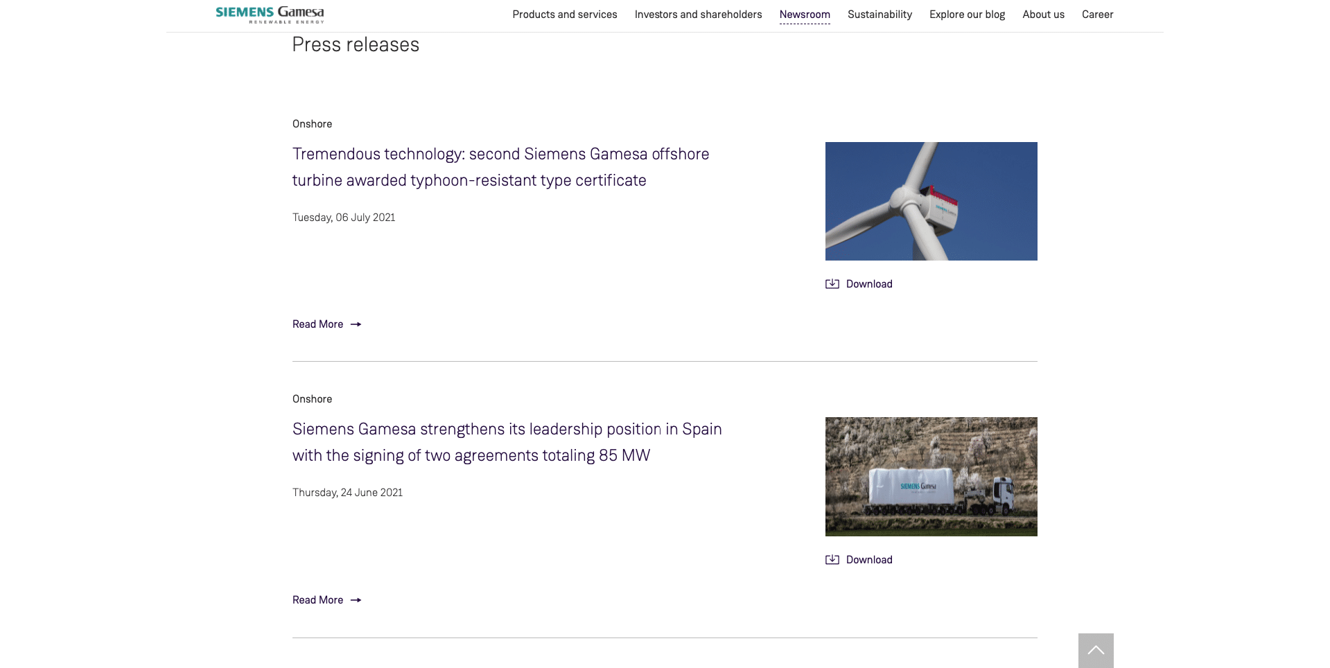 Siemens Gamesa news