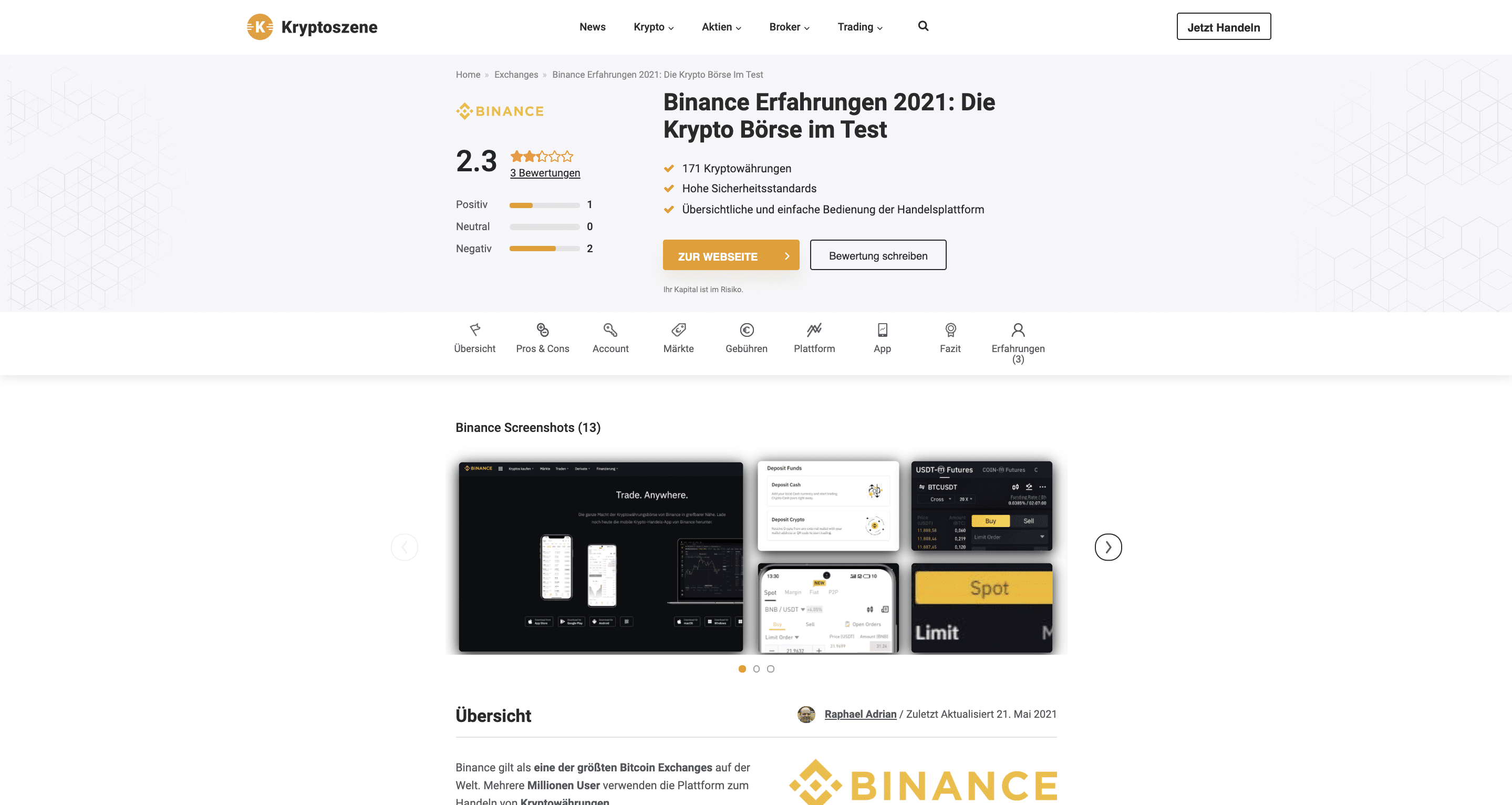 Binance erfahrungen