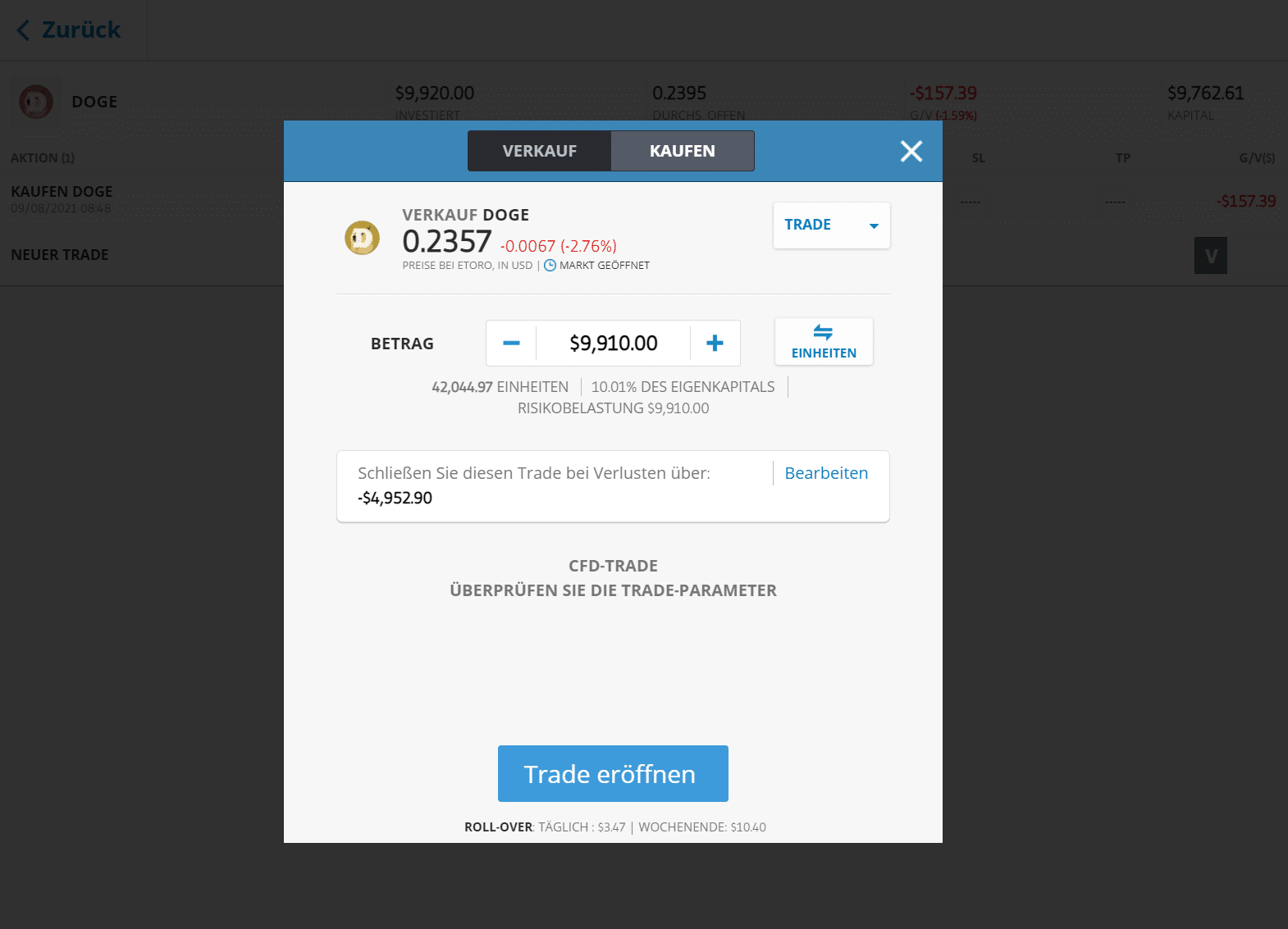 Dogecoin verkaufen