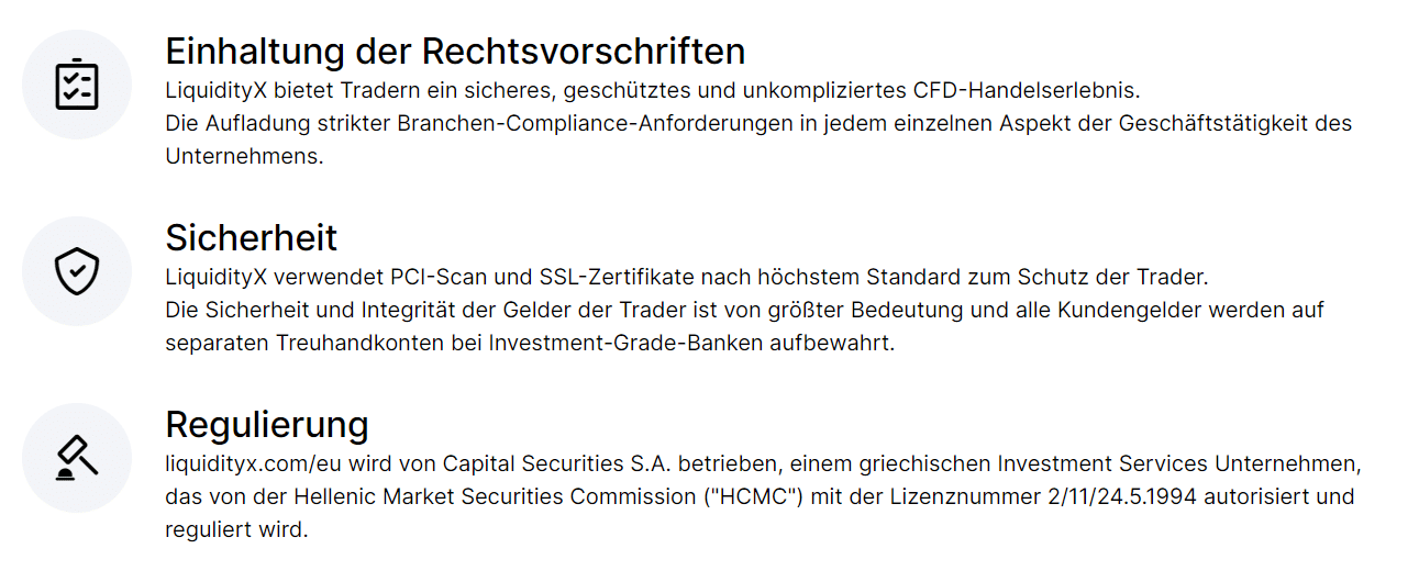 LiquidityX Sicherheit