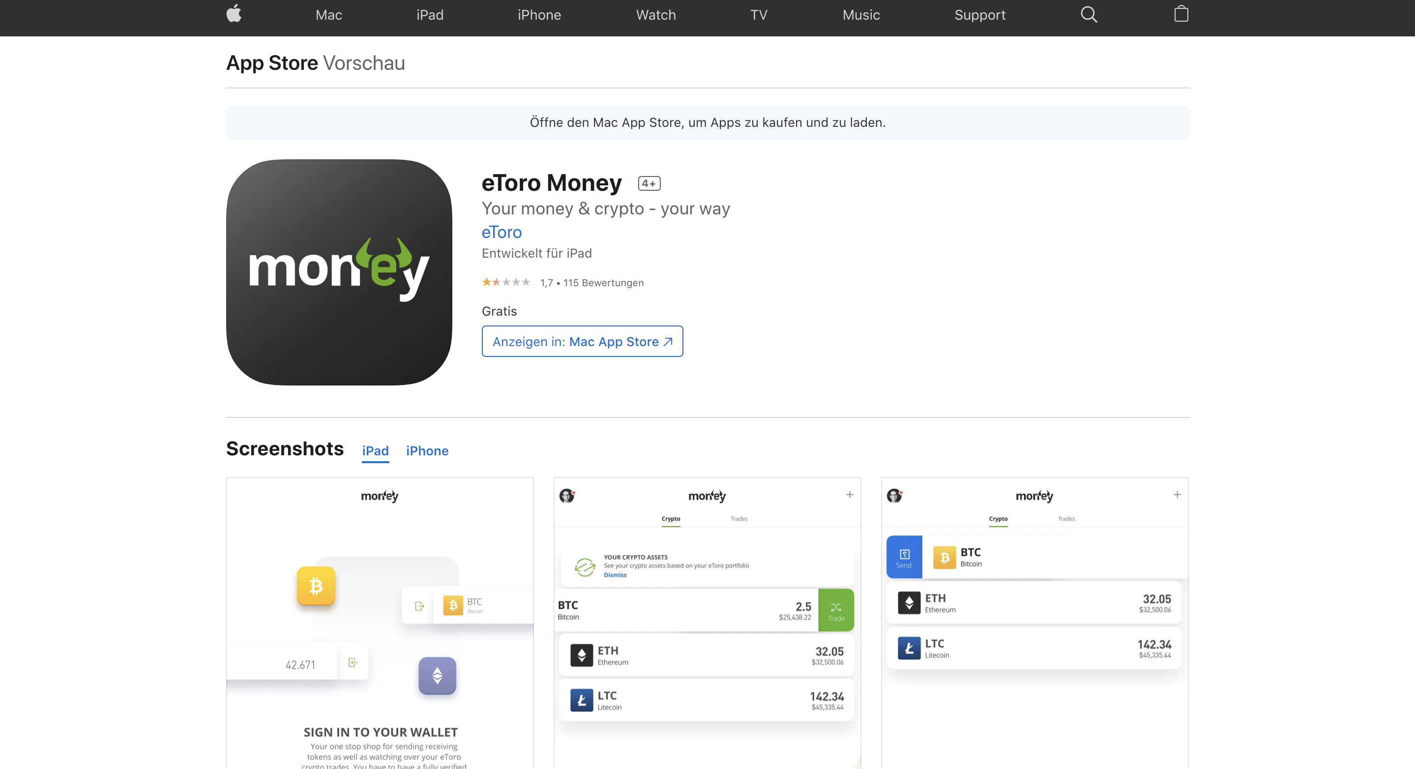 etoro wallet download