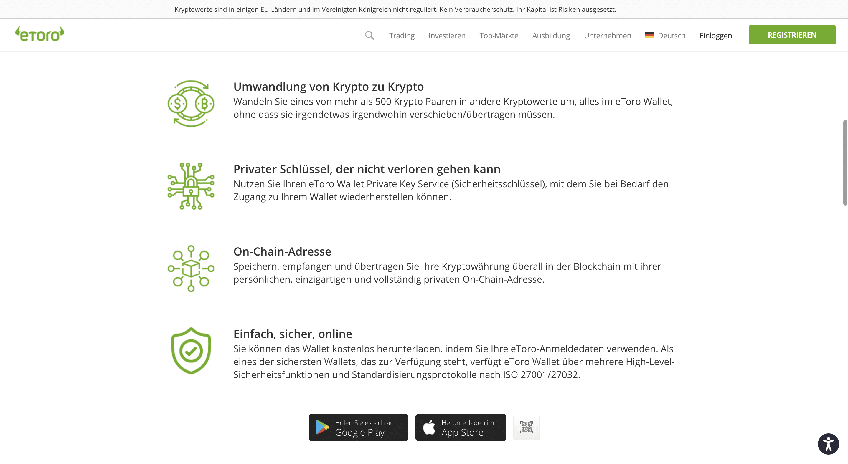 etoro wallet funktionen