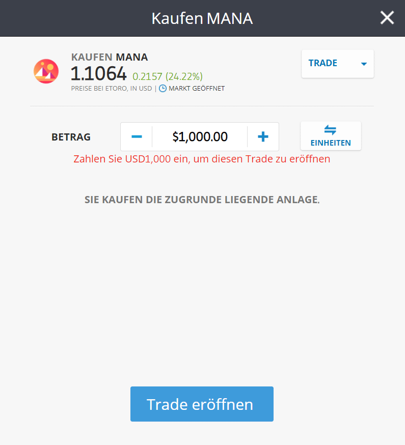 Decentraland kaufen