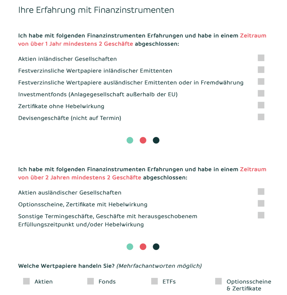 Smartbroker Depot Fragebogen