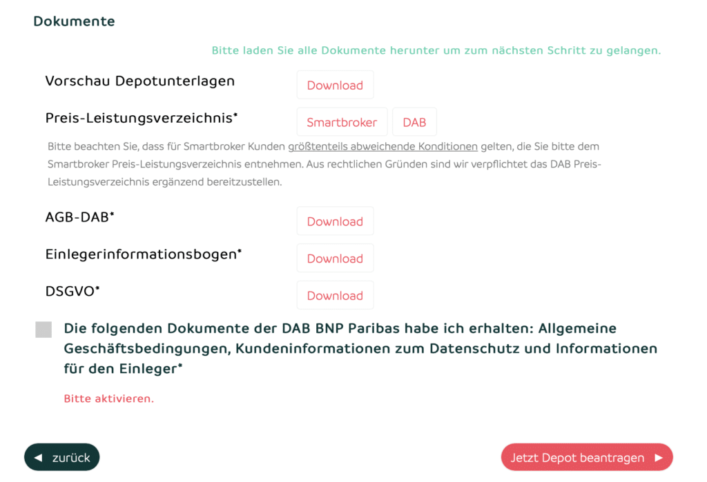 Smartbroker Verifizierung