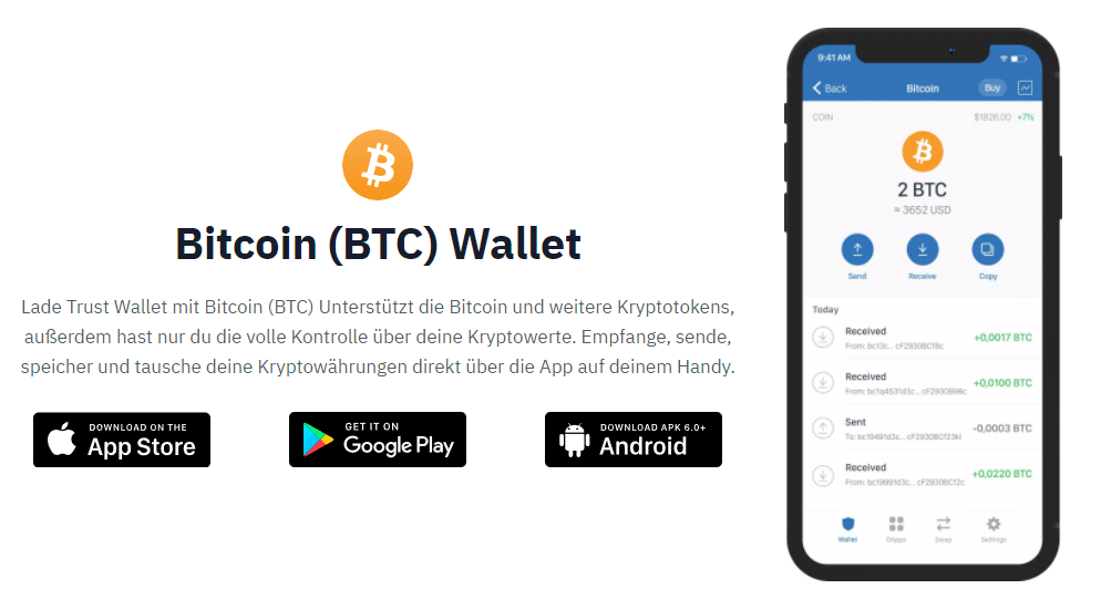 trust wallet bitcoin