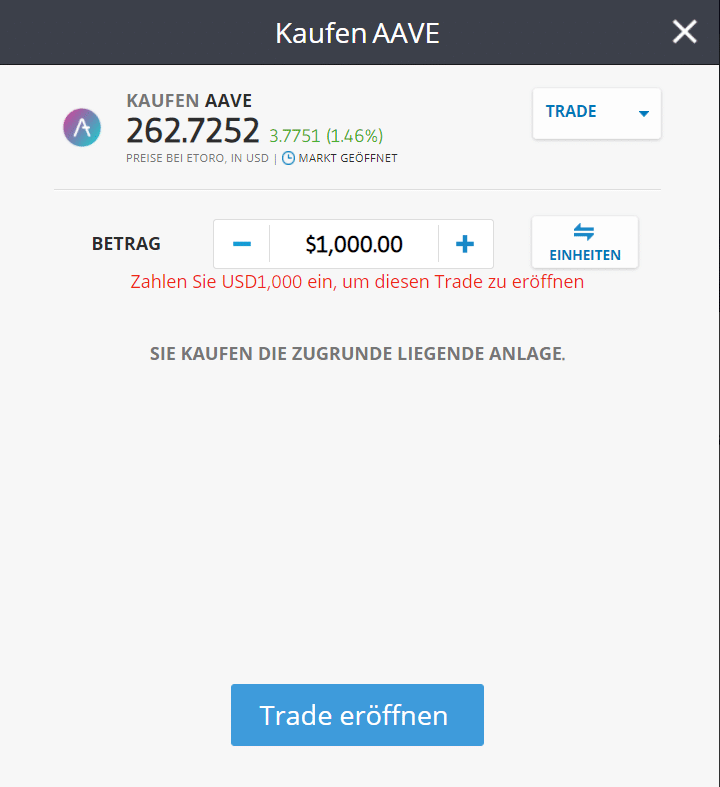 Aave kaufen
