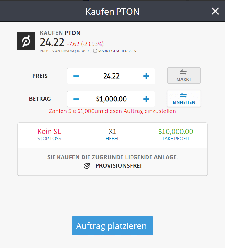 Peloton Aktie kaufen