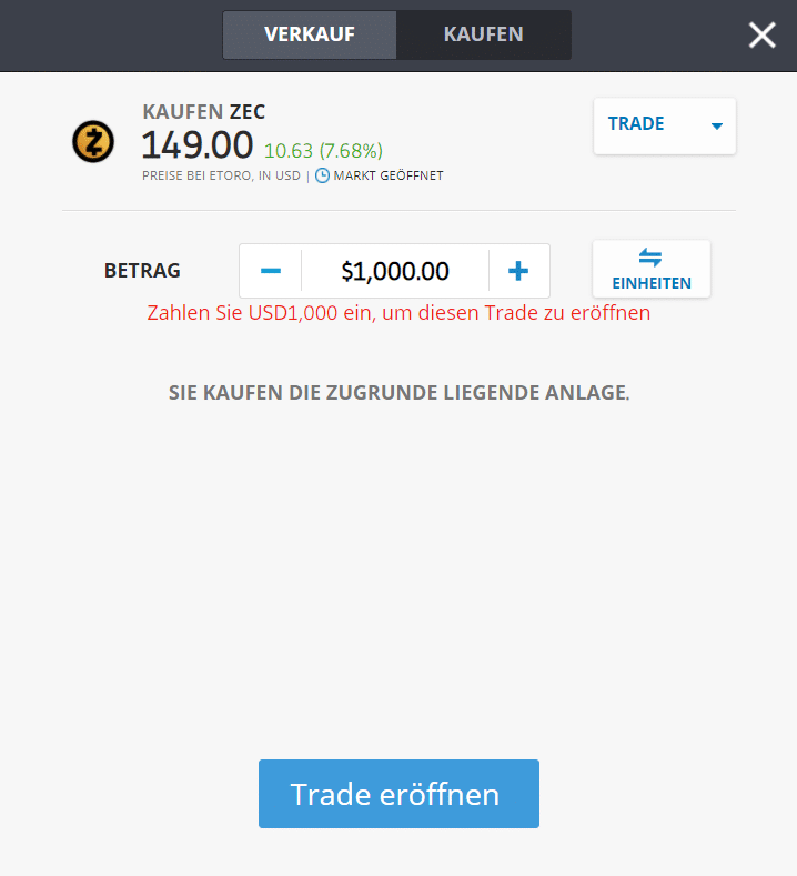 Zcash kaufen