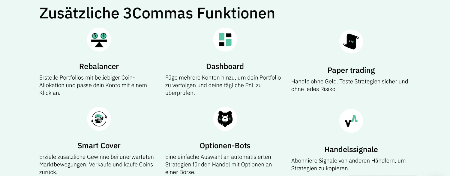 Zusätzliche 3Commas Funktionen