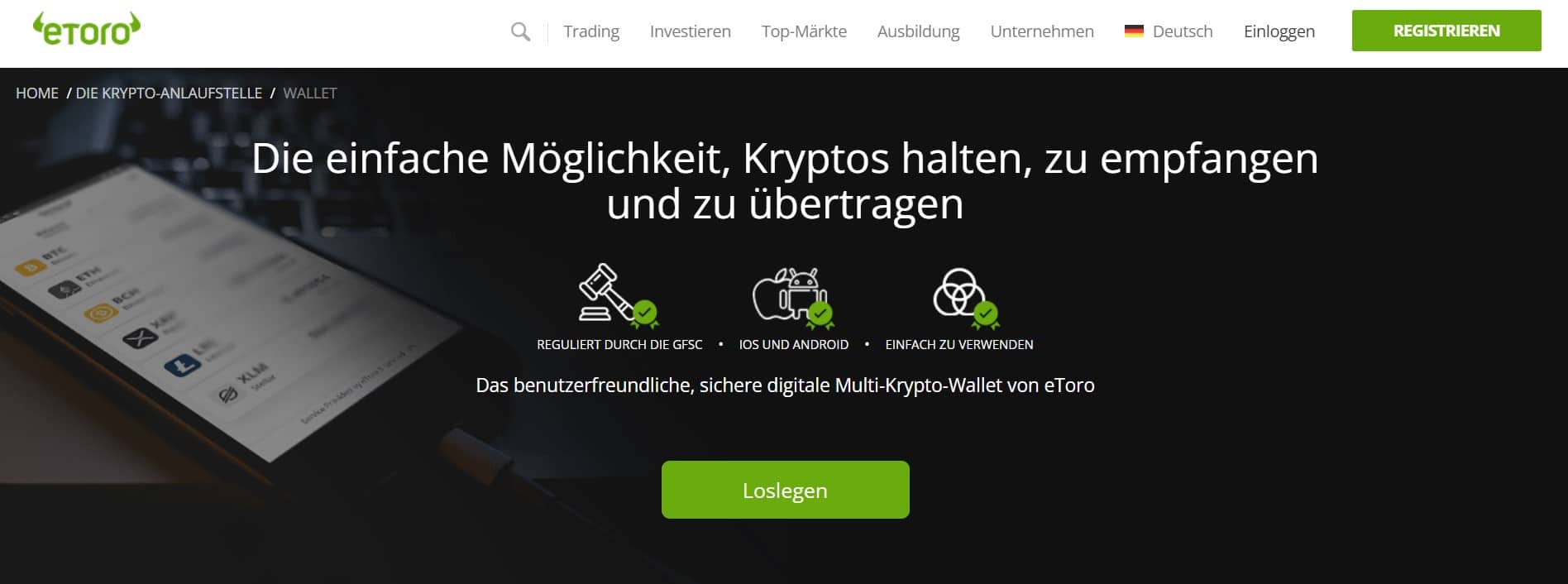 eToro Krypto Wallet