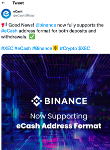 eCash und Binance