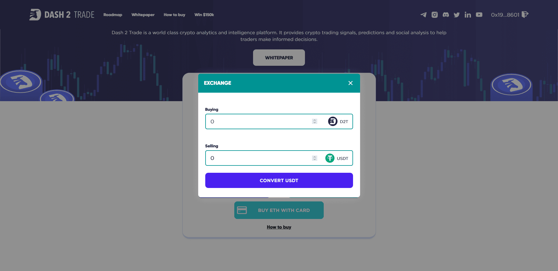 Dash 2 Trade Vorverkauf - D2T Token kaufen mit USDT