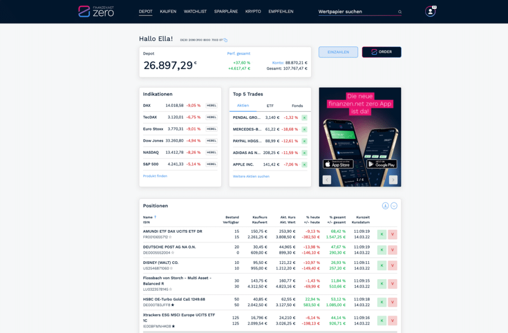 Finanzen.net-Zero-Aktien-verkaufen-Assets-fuer-den-Verkauf-auswaehlen