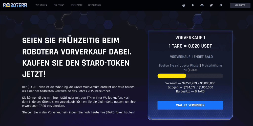 RobotERA Presale Phase 1