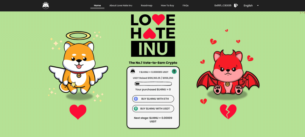 Schritt 3 $LHINU-Token im Love Hate Inu Presale kaufen